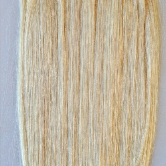Human Hair 16” clip in extensions platinum blonde gorgeous - Picture 1 of 4